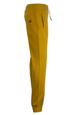 Pantaloni sport con polsini e logo ricamato su tasca