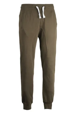 Pantaloni sport con polsini e logo ricamato su tasca