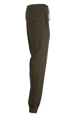 Pantaloni sport con polsini e logo ricamato su tasca