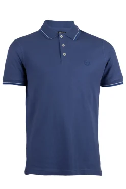 Polo in cotone piquet con bordi a contrasto