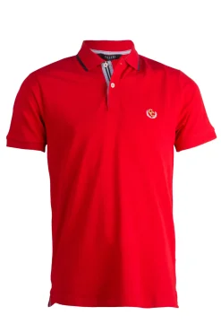 Polo in cotone piquet con stampa sul retro-collo