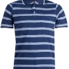 Polo in jersey a righe con taschino