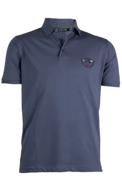 Polo manica corta in jersey con logo ricamato