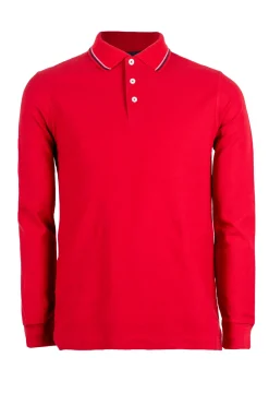 Polo manica lunga in cotone piquet