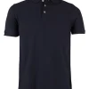 Polo tinta unita in cotone piquet con logo ricamato ton sur ton