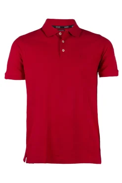 Polo tinta unita in cotone piquet con logo ricamato ton sur ton