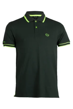 Polo uomo elasticizzata con bordi a contrasto