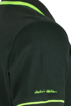 Polo uomo elasticizzata con bordi a contrasto