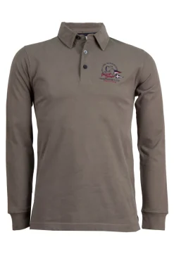 Polo uomo manica lunga in caldo cotone jersey
