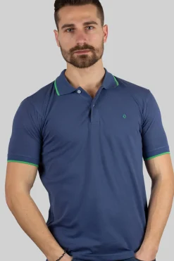Polo uomo mezza manica in cotone piquet tinta unita