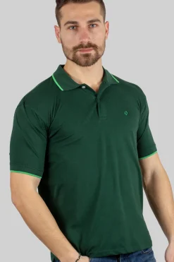 Polo uomo mezza manica in cotone piquet tinta unita