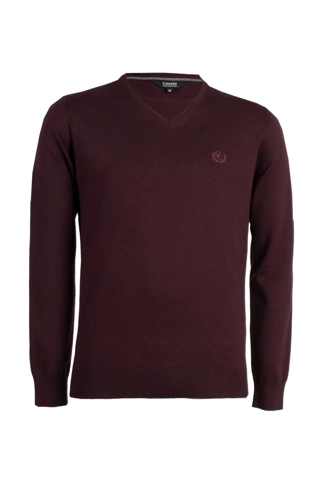 Pullover con scollo a V con logo ricamato ton sur ton sul petto