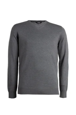 Pullover con scollo a V con logo ricamato ton sur ton sul petto
