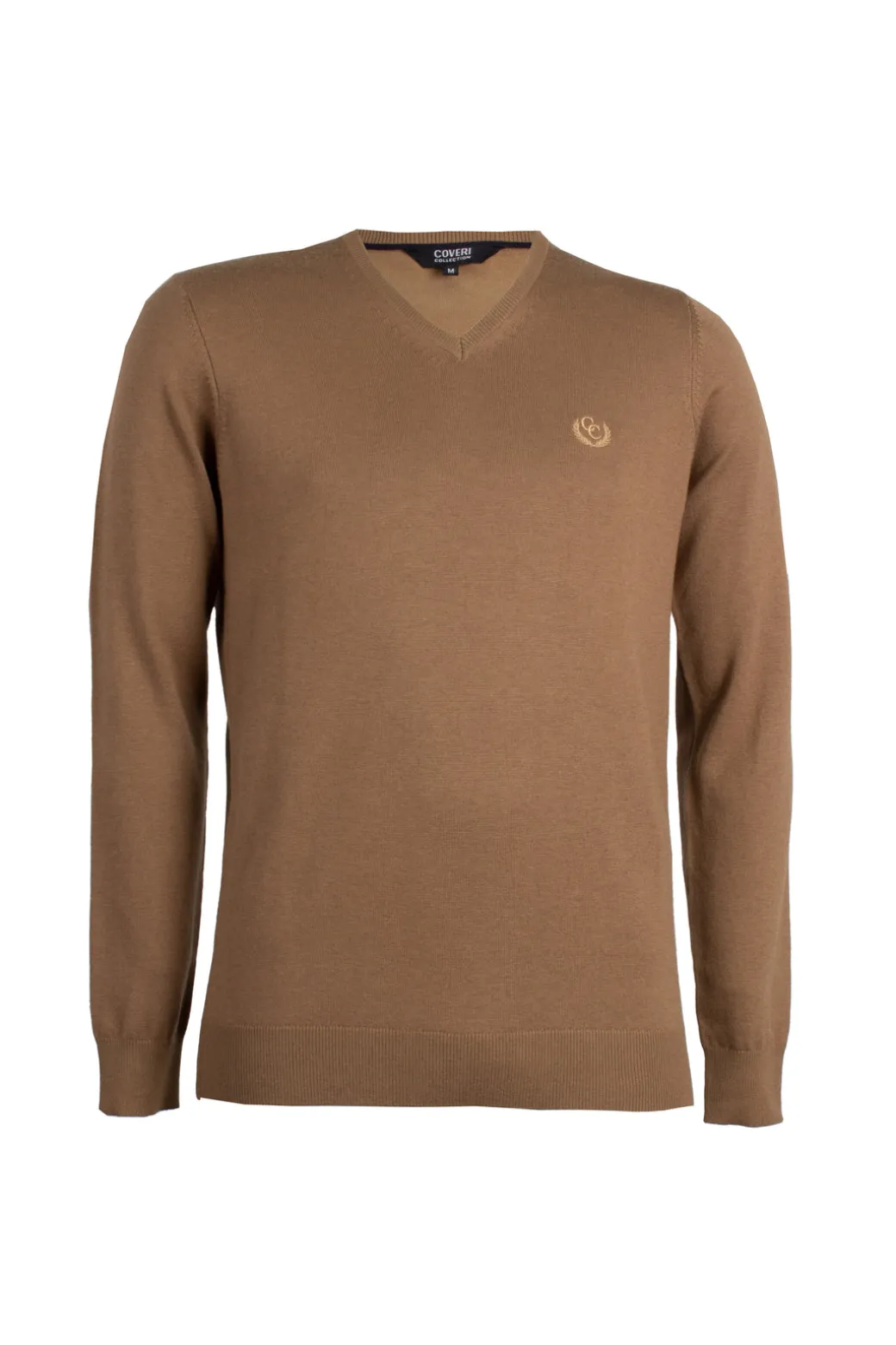 Pullover con scollo a V con logo ricamato ton sur ton sul petto