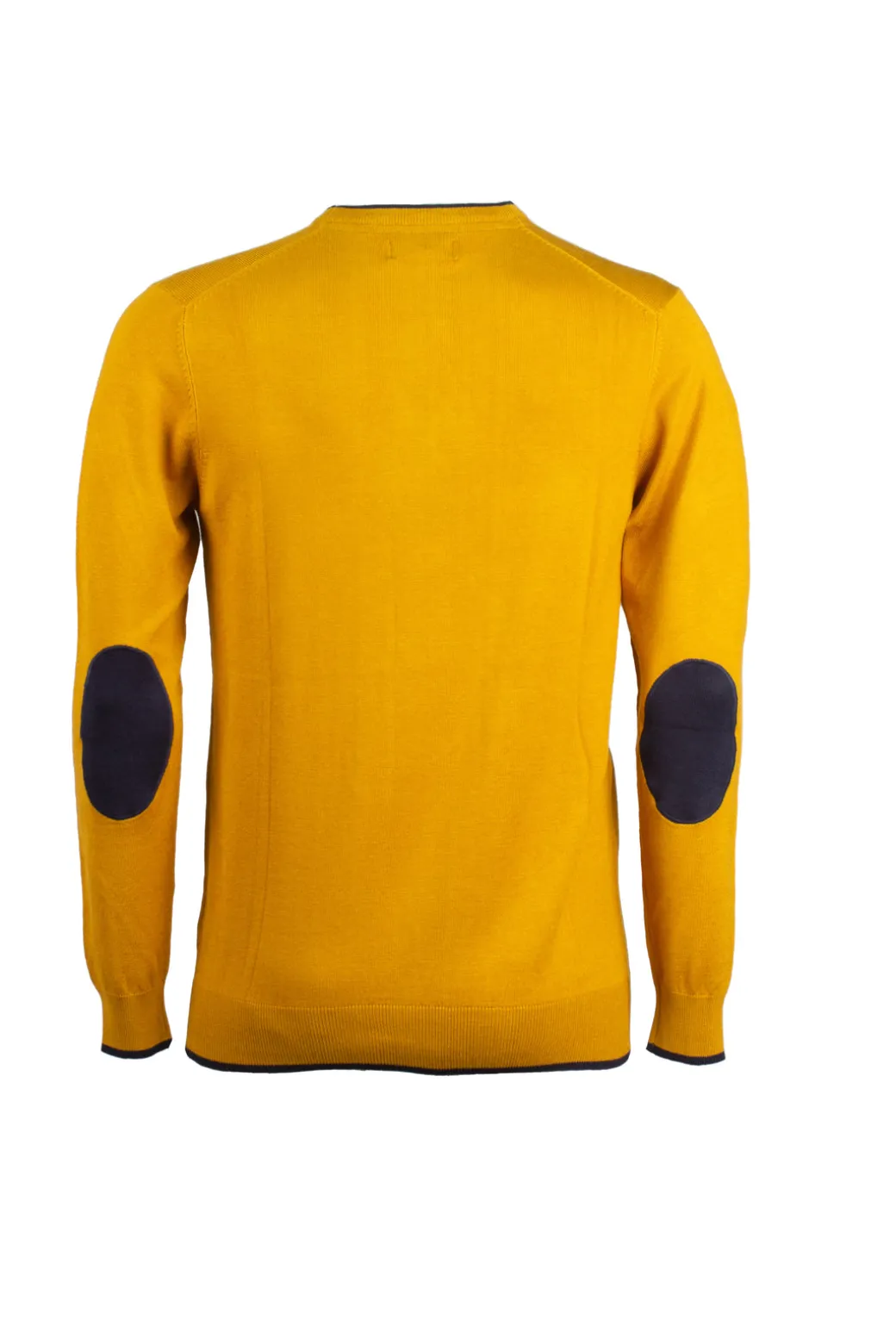Pullover girocollo con toppe sui gomiti