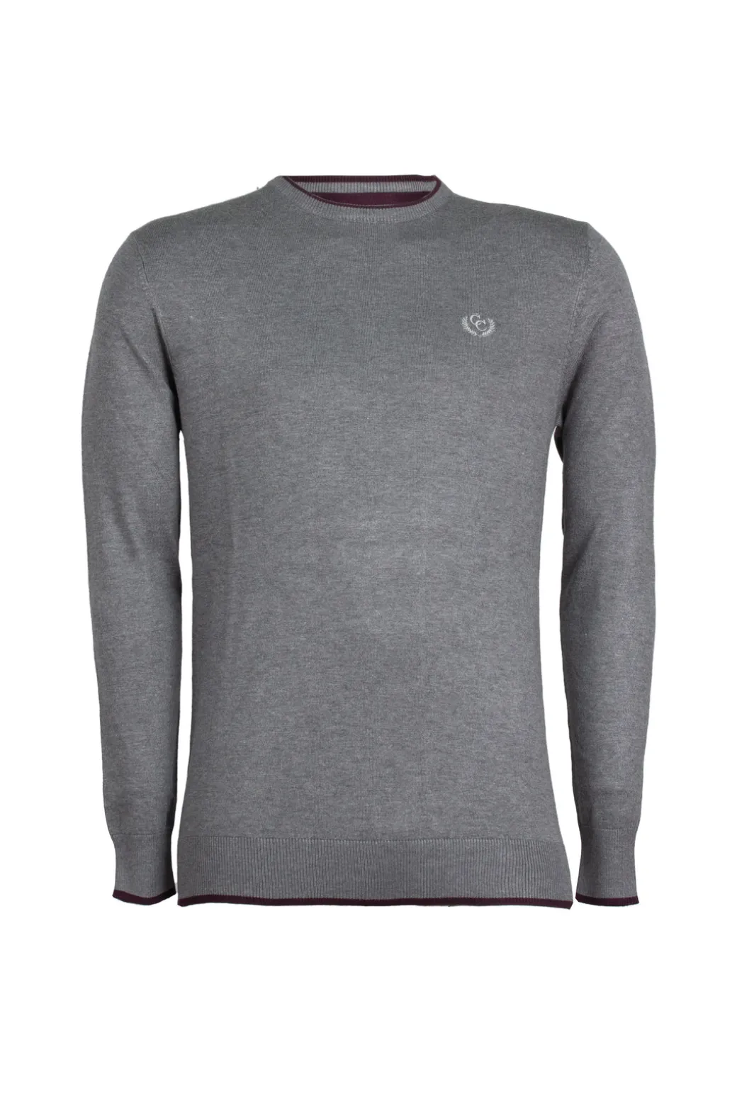 Pullover girocollo con toppe sui gomiti