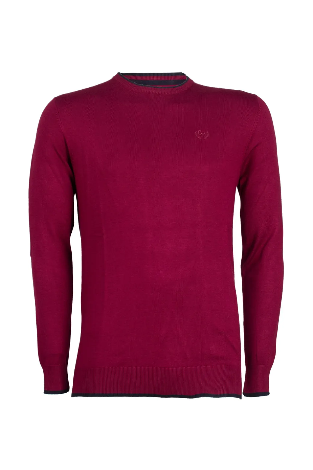 Pullover girocollo con toppe sui gomiti