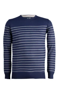 Pullover girocollo multiriga