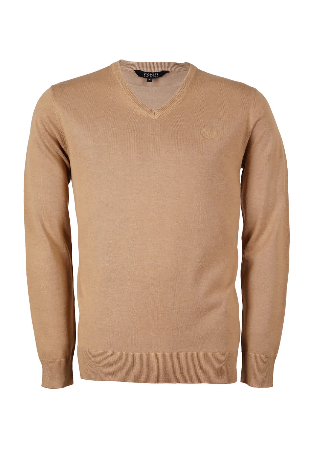 Pullover scollo a V in puro cotone