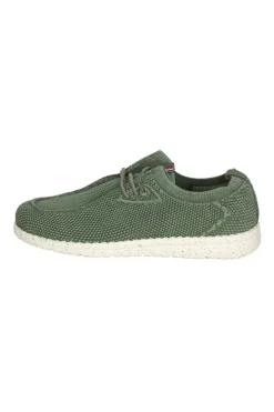 Scarpa stringata in morbido tessuto elasticizzato