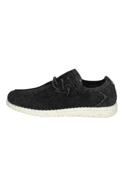 Scarpa stringata in morbido tessuto elasticizzato