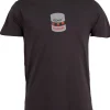 T-shirt Ghit Milano tinta unita con stampa spaghetti all'assassina su petto e schiena