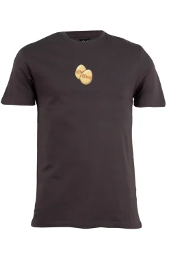 T-shirt Ghit Milano tinta unita con stampa uovo su petto e schiena