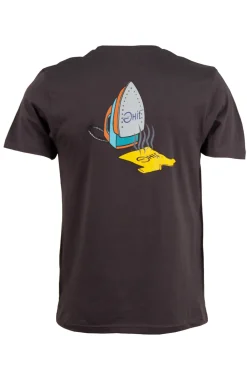 T-shirt Ghit Milano tinta unita con stampa su petto e schiena
