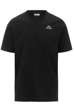 T-shirt girocollo con logo Kappa sul petto