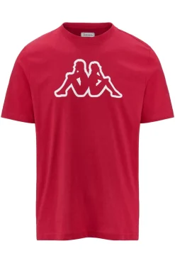 T-shirt girocollo con logo Kappa sul petto