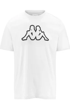 T-shirt girocollo con logo Kappa sul petto