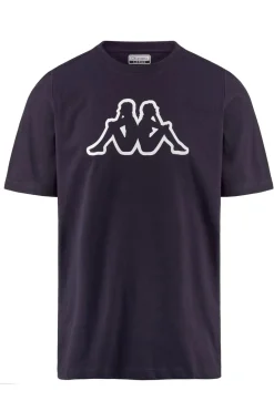 T-shirt girocollo con logo Kappa sul petto