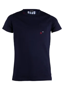 T-Shirt girocollo con ricami a contrasto