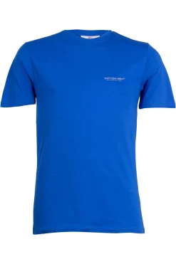 T-shirt girocollo Cotton Belt tinta unita con logo stampato sul petto