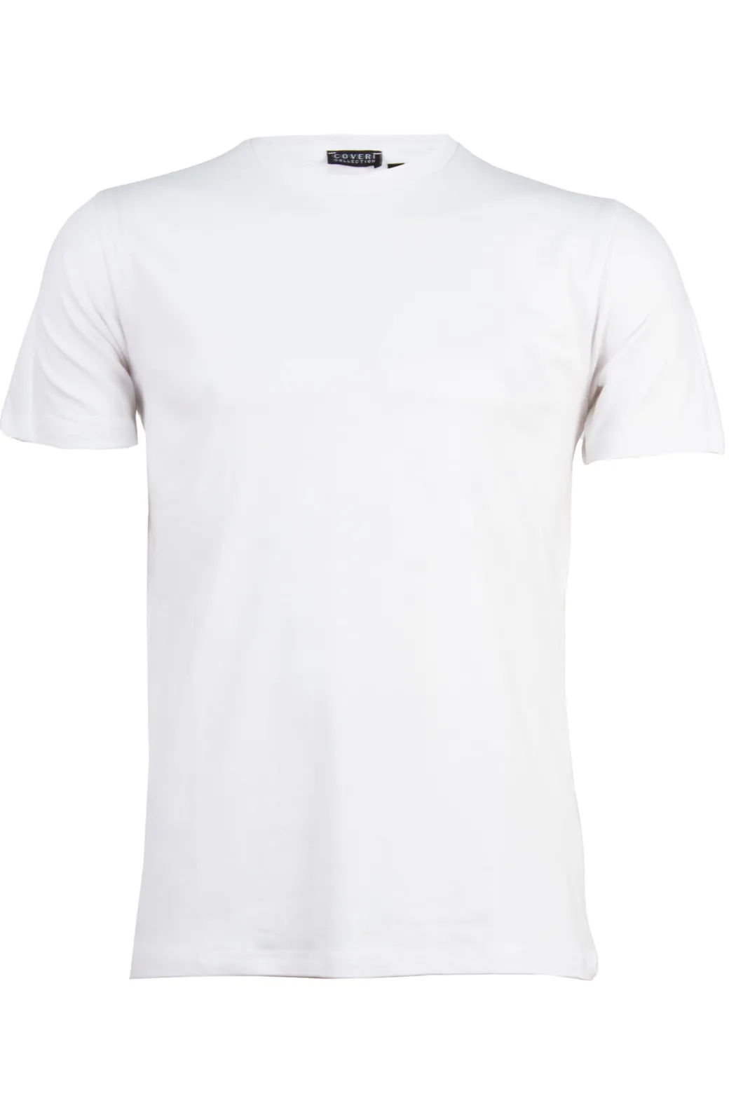 T-shirt girocollo in cotone elasticizzato