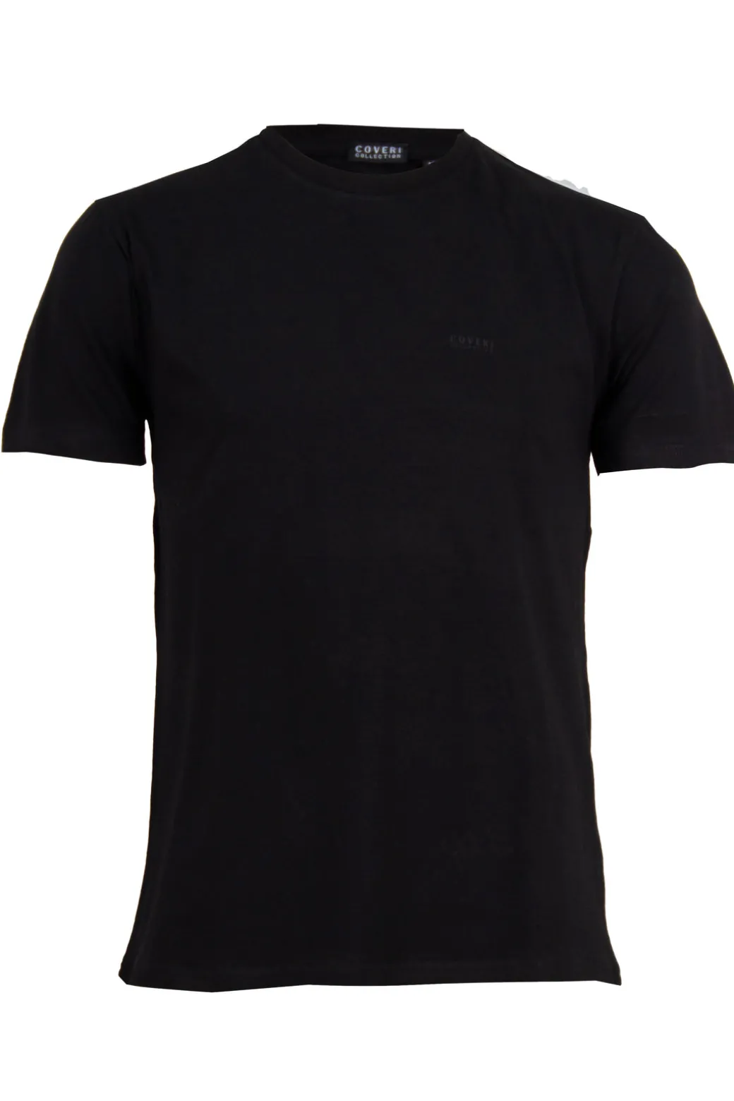 T-shirt girocollo in cotone elasticizzato