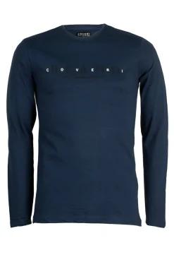 T-shirt girocollo in cotone jersey con stampa grande sul petto