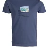 T-shirt girocollo manica corta con stampa sul petto