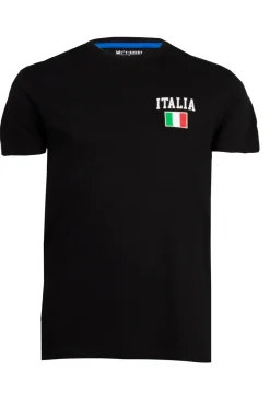 T-shirt girocollo manica corta con stampa Italia