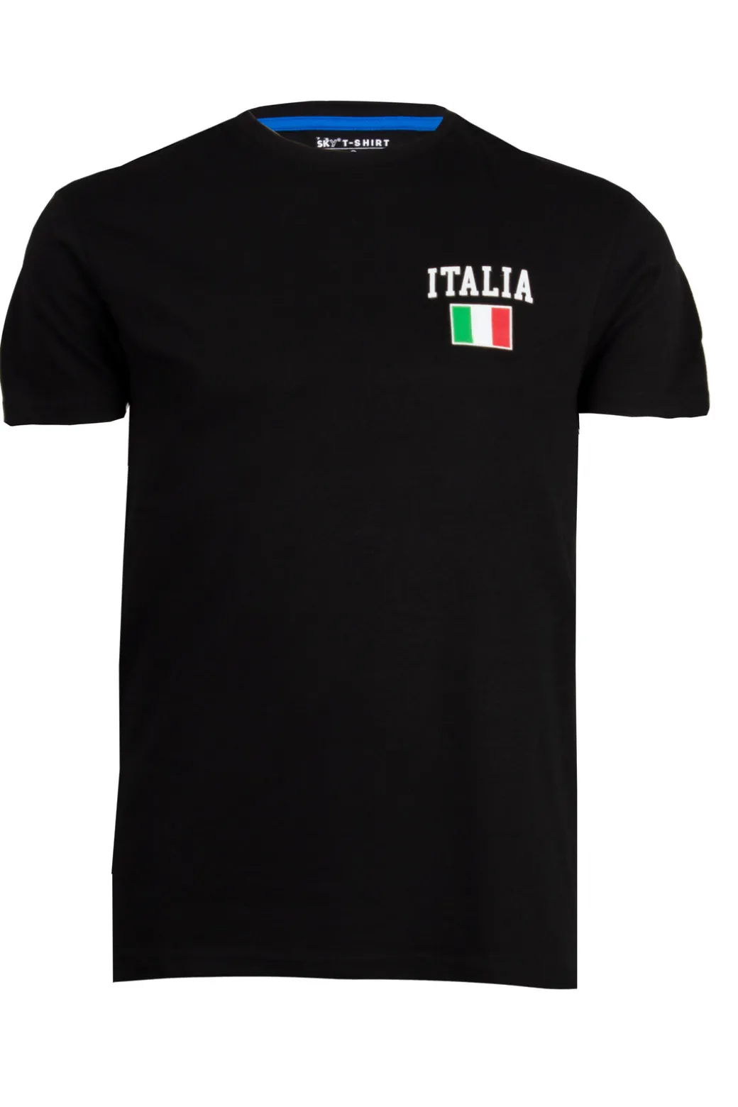 T-shirt girocollo manica corta con stampa Italia