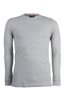 T-shirt girocollo manica lunga con taping interno collo