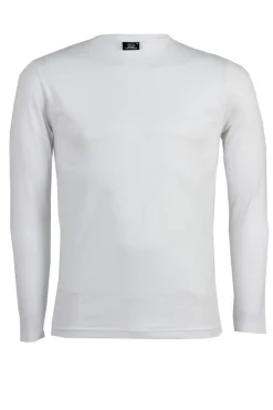 T-Shirt girocollo tinta unita manica lunga