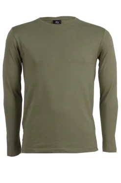 T-Shirt girocollo tinta unita manica lunga