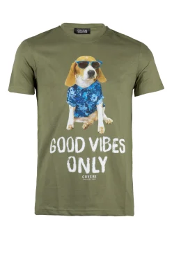 T-shirt girocollo uomo in cotone made in Italy