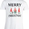 T-shirt manica corta con stampa natalizia