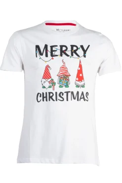 T-shirt manica corta con stampa natalizia
