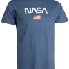 T-shirt manica corta tinta unica con stampa Nasa
