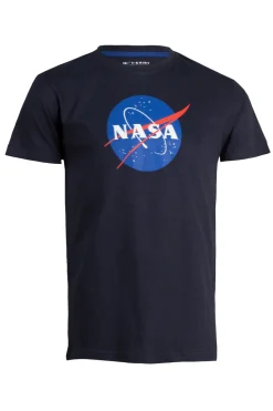 T-shirt manica corta tinta unica con stampa Nasa
