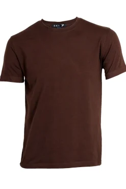 T-shirt uomo girocollo tinta unita in cotone elasticizzato