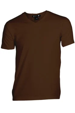T-shirt uomo tinta scollo a V unita